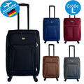 Stoff Koffer Kofferset Trolley Reisekoffer Taschen Urlaub Gepäck  Mittel Größe L