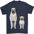 Herren-T-Shirt Anatolischer Schäferhund Hund und Welpe 100 % Baumwolle