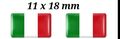 2x 3D Gel Aufkleber Italien Fahne Italie Flagge Sticker Emblem Italy Flag