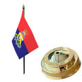 Royal Artillery Regiment 6"" x 4"" Schreibtisch Tisch Flagge mit Gold Kunststoff flacher Sockel