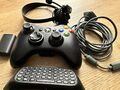 xbox 360 Controller (schwarz) mit Tastatur und Headset