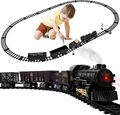 Kinder Elektrischer Zug Set Eisenbahn Schienen Spielzeug mit Dampflokomotive