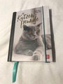 Katzen Freunde Katzenkalender Ring Buch mit Postkarten, Einmerker Jahr 2024 NEU