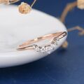 14k Rose Gold Diamant Verstärker Band Verlobung Diamantring für Frauen