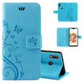 Huawei P20 Lite Handy Tasche Handyhülle Wallet Schutz Hülle Blumen Flip Cover