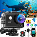 COOAU Action Cam 4K 20MP Unterwasserkamera Wasserdicht WiFi EIS 170° Weitwinkel