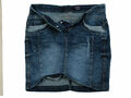 SUBLEVEL Damen Jeans rock Rock Minirock denim Stretch Vintage Used-Look M163-199