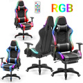 RGB Gaming Stuhl LED Beleuchtung Gamer Sessel Gaming Chair Gamingstuhl 150KG DE