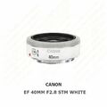 Canon EF 40 mm f/2,8 STM Pfannkuchen Objektiv GROSSPAKET weiß Tracking & schneller Versand