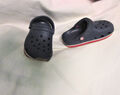 Crocs Gr. 8-9 Kinder blau Schuhe Schläppchen Kindercrocs mit Riemen Kinderschuhe