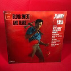 Johnny Cash Blood, Sweat And Tears 1962 USA Vinyl LP Roughneck Casey Jones