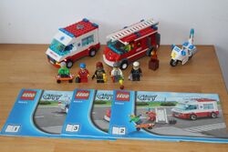 LEGO City: Starter-Set: Polizei Krankenwagen Feuerwehr (60023) mit Anleitung!