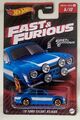 Hot Wheels '70 Ford Escort RS1600 blau schnell und wütend 6er 1 cosworth rs hw