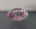 Teelichthalter Kerzenhalter Windlicht edel Teelicht Glas rosa pink Diamant-Form