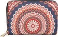 Damen Geldbörse Mandala Ornament Muster Ethno Style, Reißverschluss Portemonnaie