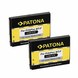 2x PATONA Akku für AVM FRITZ!Fon MT-F M2 C4 C5 312BAT006 FritzFon MTF 750mAH