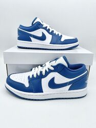 Nike Air Jordan 1 Low Marina Blue Weiß Blau Damen Herren Schuhe Sneaker 36,5-42