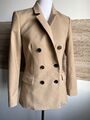 MANGO Suit Blazer S 36 Jacke Business Casual Braun Hellbraun Beige Anzug