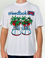 T-Shirt Weedbok Größe L Baumwolle natur Siebdruck Original 1990er Cannabis 