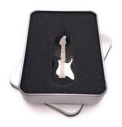 E-Gitarre Schwarz aus Metall Gitarre Instrument Funny USB Stick div Kapazitäten