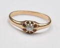 Rotgold Diamant Brillant Altschliff Rose Solitär Ring 585 Gold Antik Vintage