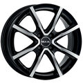 ALUFELGE MAK MILANO 4 FUR FIAT 500 6.5X16 4X098 BLACK MIRROR SBW