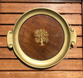 Kleines Holz-Tablett mit Goldverzierungen aus Florenz