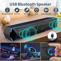 Computer Lautsprecher USB Soundbar Musicbox 3.5mm AUX RGB Soundsystem für TV PC