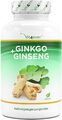 Ginkgo Biloba Ginseng Mix 8000 - 365 Tabletten -  Vegan und Hochdosiert