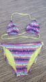 Bikini Gr. 170 14-15 Jahre Adidas Triangel lila blau gelb