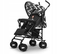 BABYKINDERWAGEN KINDERWAGEN MIT GEMÜTLICHEN ZEHEN & MÜCKENNETZ ELIA LIONELO SCHWARZ & WEISS