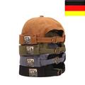 Männer Frau Docker Cap Hat Docker Hat Sailor Hat Biker Cap Brimless Hat DE