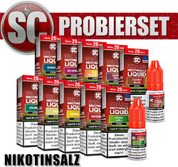 10x 10ml SC RED LINE OVERDOSED Liquid Nikotinsalz Probierbox Nic Salt E-Liquid