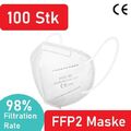 100x FFP2 Maske Weiß Mundschutz Atemschutz 5-lagig zertifiziert CE