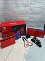 Nintendo Switch V2 Mario Red & Blue Edition mit Tasche Wie neu OVP