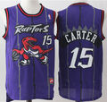 Neu Retro 15 Toronto Raptors Basketball Trikots Stitched Lila