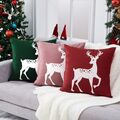 2er Weihnachtskissenbezug Dekorativer Samt Dekokissenbezug für Wohnzimmer Sofa