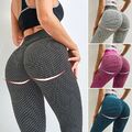 Damen Anti Cellulite Leggings Push Up Yoga Hosen Fitnesshose Tik Tok Leggins JSF