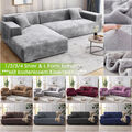 1/2/3/4 Sitzer L Form Ecksofa Velvet Plüsch Sofa Überwurf Sofabezug Sofahusse DE