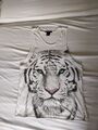 Shirt Gr. S 36 von Forever 21 Yoga Tiger weiß Top