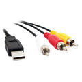 E08 USB 2.0 auf Cinch Kabel 1,5m AV Audio Video TV Kabel Adapter Camcorder TV PC