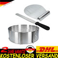 Torten Set 3tlg. aus Edelstahl Kuchen Boden Tortenheber Messer Tortenring