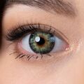 Kontaktlinsen grün farbig ohne Stärke grüne farbige Jahreslinsen + Behälter