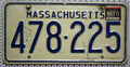 usa MASSACHUSETTS Oldtimer - Nummernschild 1973 Kennzeichen License Plate 478225