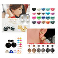 DOPPEL PERLENOHRRINGE Perlen Ohrringe Kugel große & kleine Perle viele Modelle