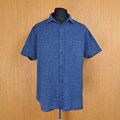 Rails Denim Chambray Shirt Carson Bisbee blau Blumenmuster XL kurzarm geknöpft