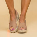 Damen Sandalen Plateau Schuhe Keilabsatz Freizeit Gemütlich Sandaletten#