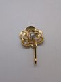 Modeschmuck, Brosche Blume mit Stein Ca. 32mm Durchmesser Vintage