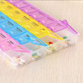 Pillendose 28 Steckplätze 7 Tage wöchentlich Tablette Pille Medizin Box Halter Aufbewahrung Organizer