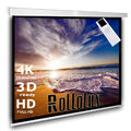 Rollolux Heimkino Beamer Motorleinwand 244 x 244 cm 1:1 4:3 16:9 HDTV 3D 4K 133"
